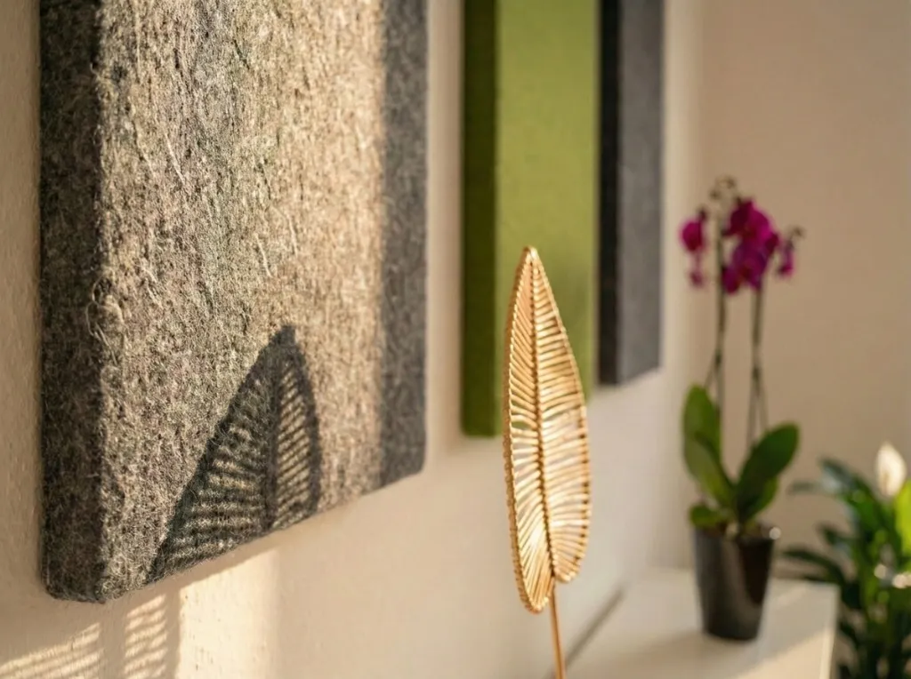 Detailaufnahme der Filz-Paneelen-Struktur